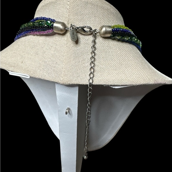 Chicos Multistrand, Multi Color Glass Beads Collar Necklace. (F-M) - Picture 3 of 5